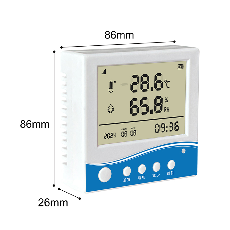 室内空气温湿度检监测仪86型智能传感器大屏幕数显电子温度计电池